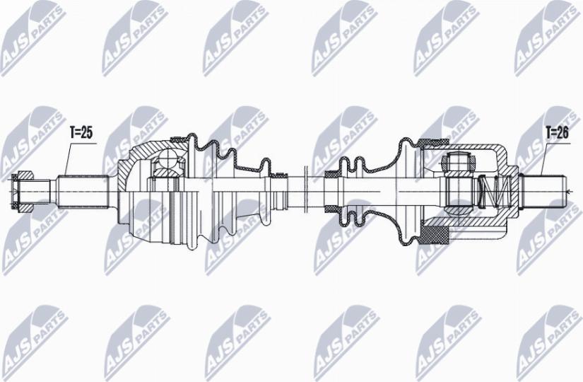 NTY NPW-RE-200 - Полуоска vvparts.bg