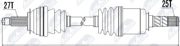 NTY NPW-SB-010 - Полуоска vvparts.bg