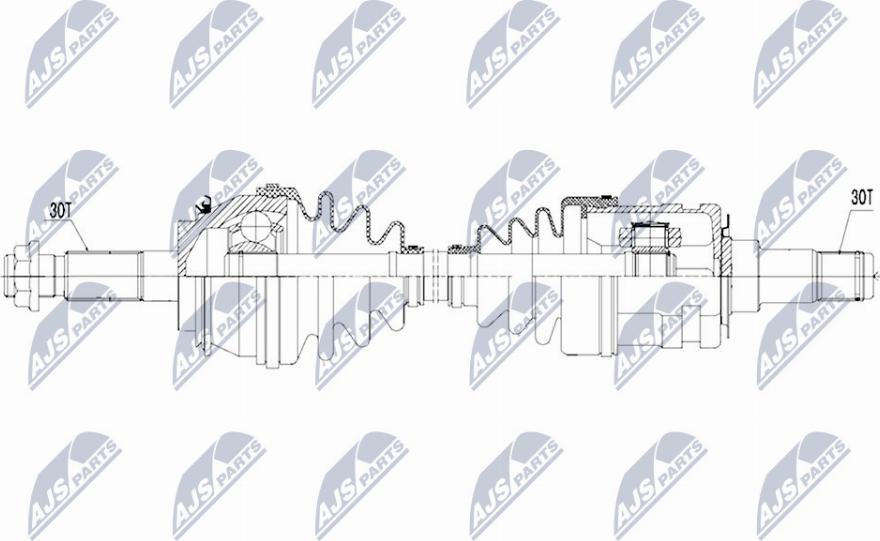 NTY NPW-TY-081 - Полуоска vvparts.bg