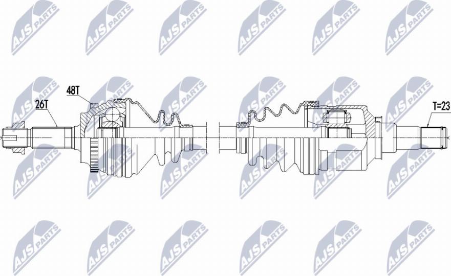 NTY NPW-TY-175 - Полуоска vvparts.bg