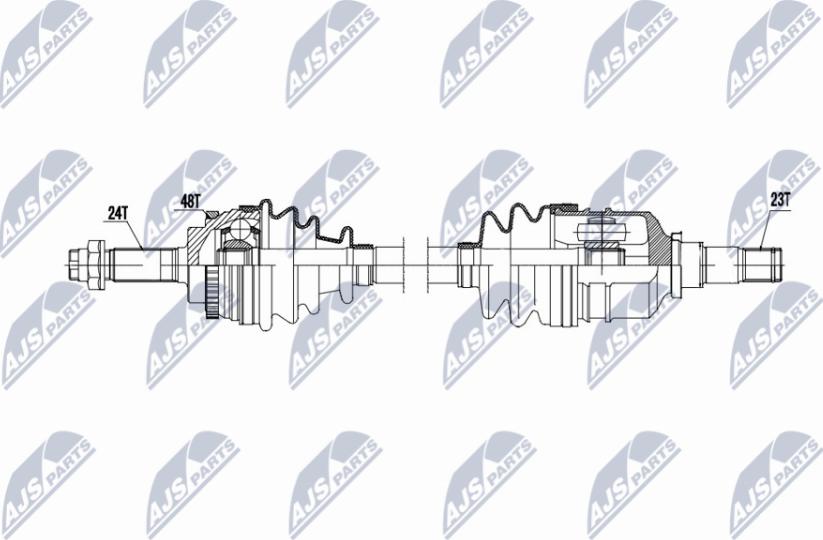 NTY NPW-TY-178 - Полуоска vvparts.bg