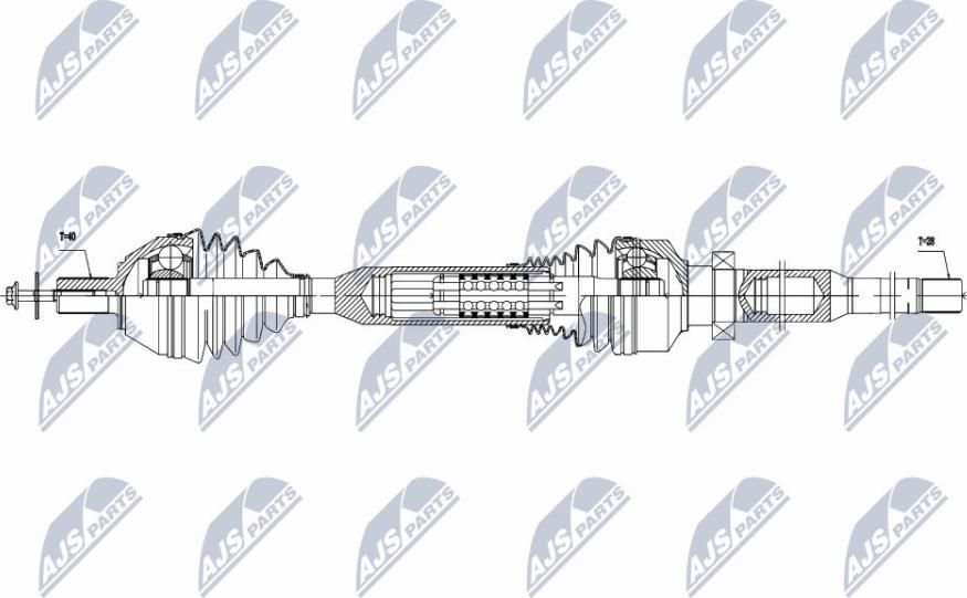 NTY NPW-VV-058 - Полуоска vvparts.bg