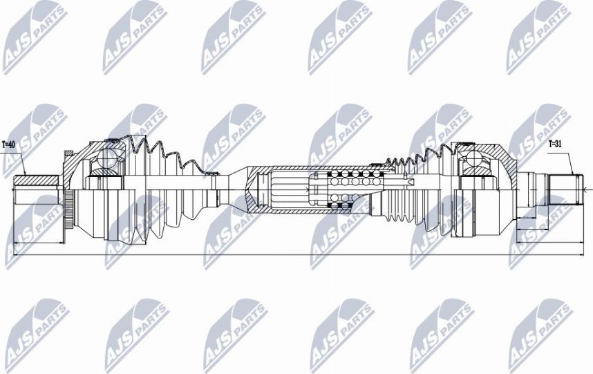 NTY NPW-VV-061 - Полуоска vvparts.bg