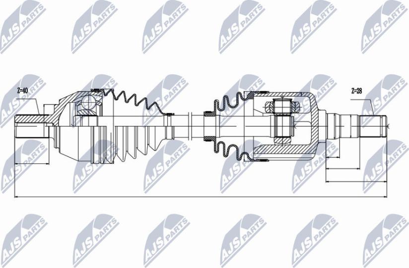 NTY NPW-VV-036 - Полуоска vvparts.bg