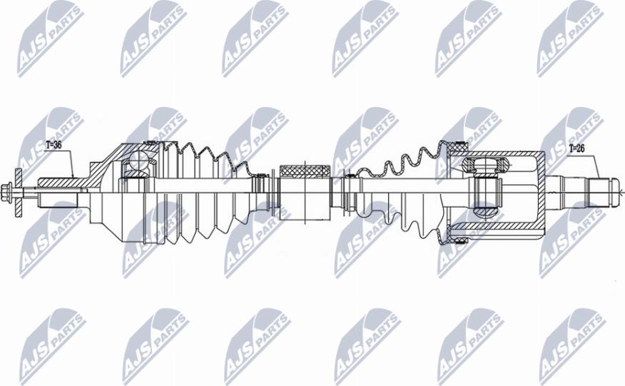 NTY NPW-VV-139 - Полуоска vvparts.bg