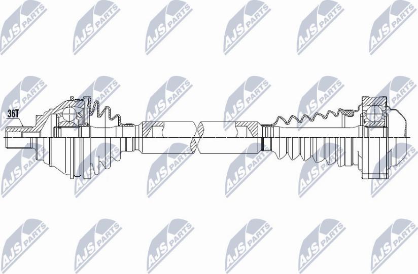 NTY NPW-VW-059 - Полуоска vvparts.bg