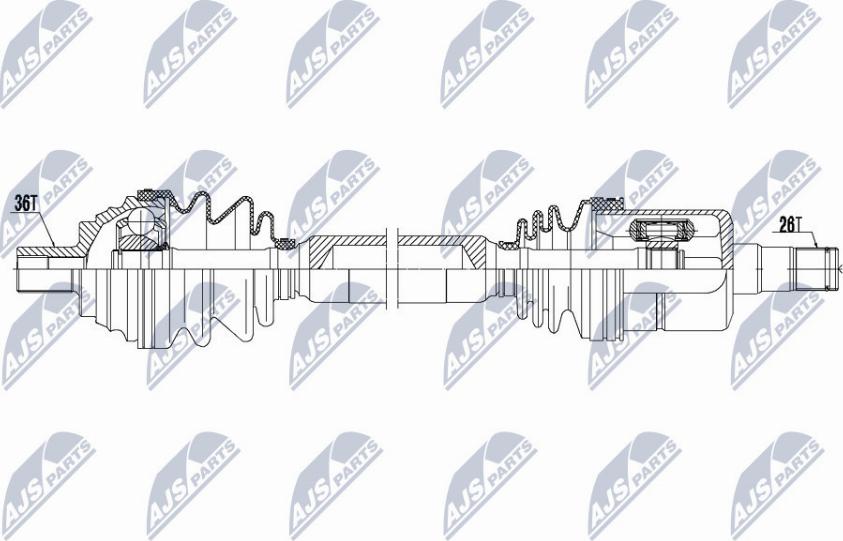 NTY NPW-VW-053 - Полуоска vvparts.bg