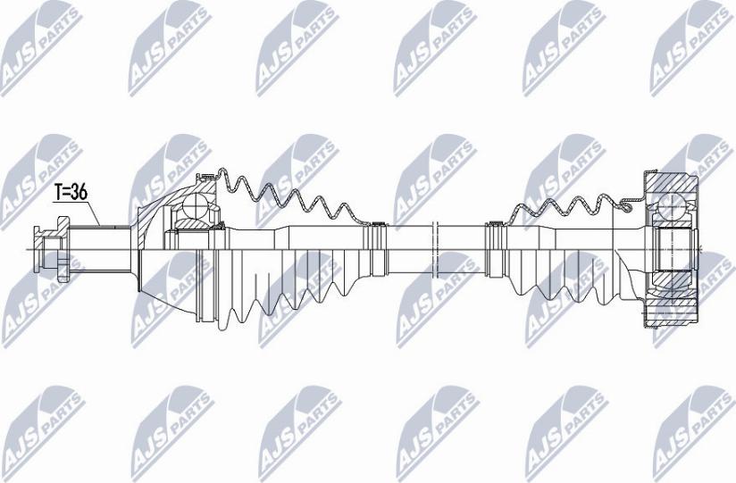 NTY NPW-VW-069 - Полуоска vvparts.bg