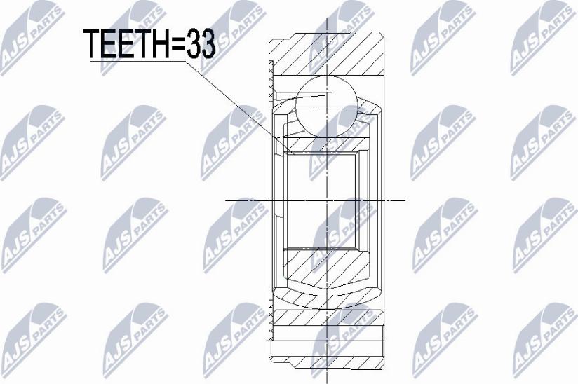 NTY NPW-VW-068 - Каре комплект, полуоска vvparts.bg