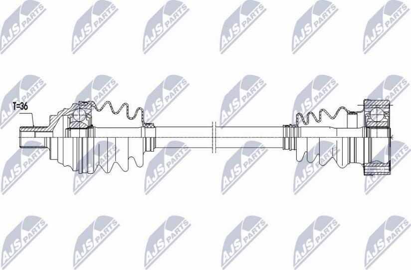 NTY NPW-VW-067 - Полуоска vvparts.bg