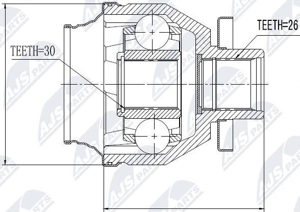 NTY NPW-VW-014 - Каре комплект, полуоска vvparts.bg