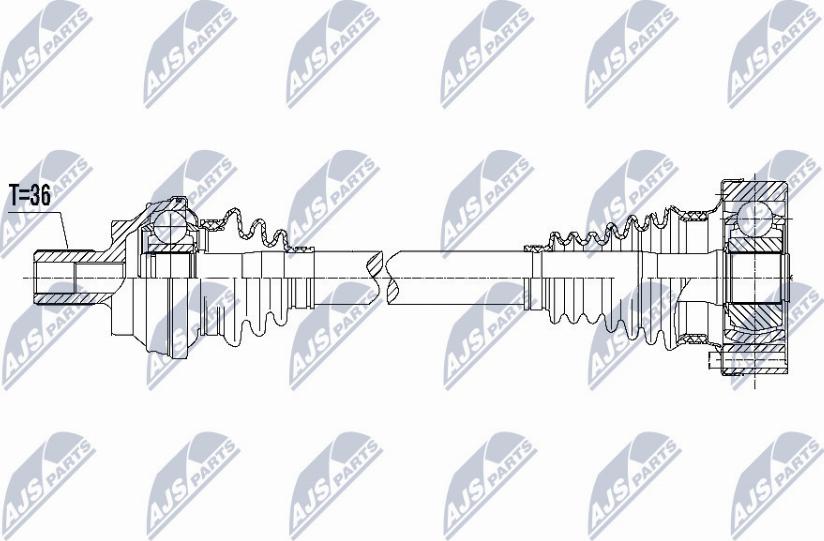 NTY NPW-VW-089 - Полуоска vvparts.bg