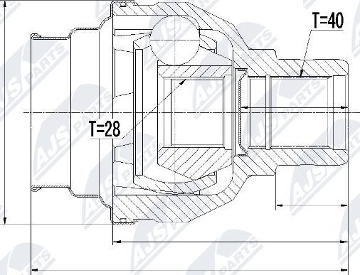 NTY NPW-VW-031 - Каре комплект, полуоска vvparts.bg