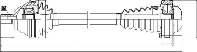 NTY NPW-VW-032 - Полуоска vvparts.bg