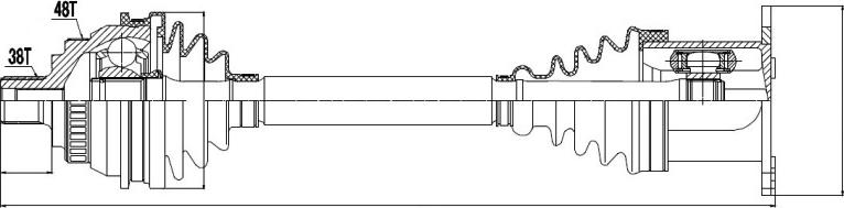 NTY NPW-VW-037 - Полуоска vvparts.bg