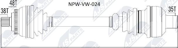 NTY NPW-VW-024 - Полуоска vvparts.bg