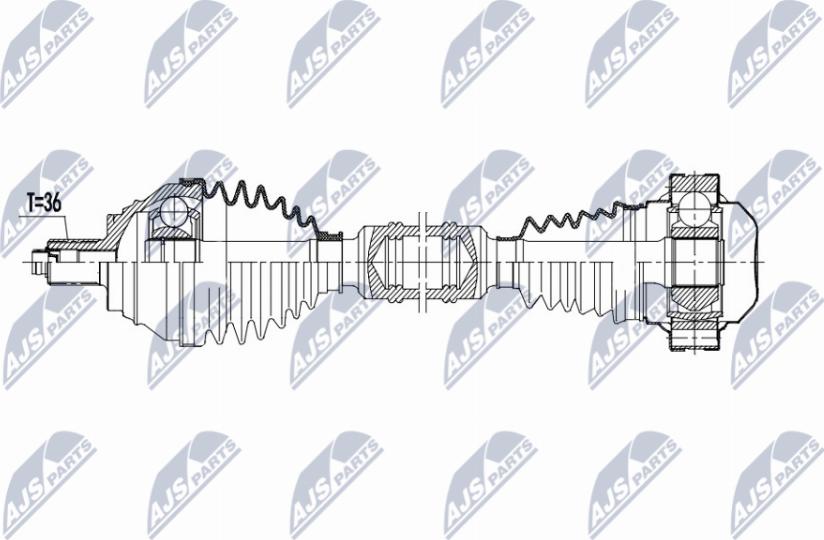 NTY NPW-VW-193 - Полуоска vvparts.bg