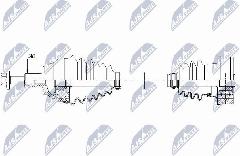 NTY NPW-VW-151 - Полуоска vvparts.bg