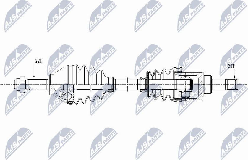 NTY NPW-VW-153 - Полуоска vvparts.bg