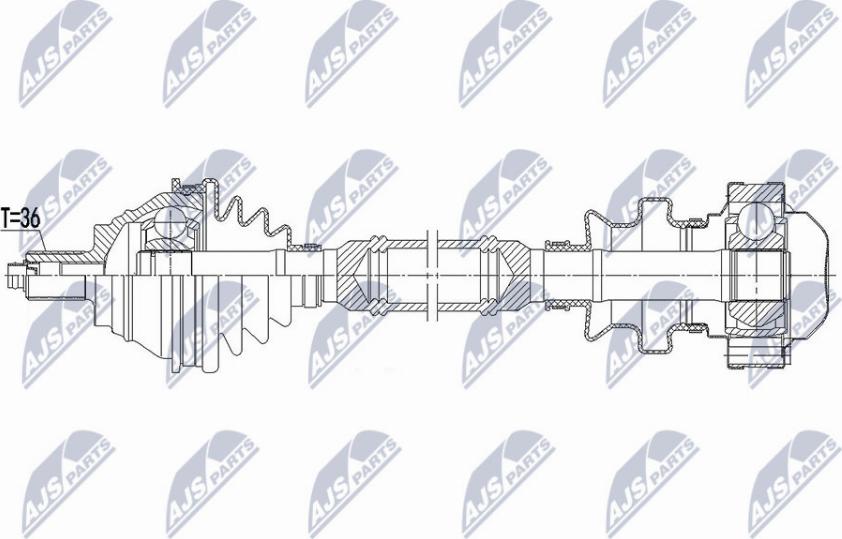 NTY NPW-VW-164 - Полуоска vvparts.bg