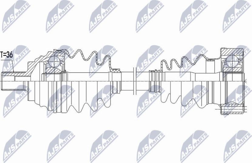 NTY NPW-VW-161 - Полуоска vvparts.bg