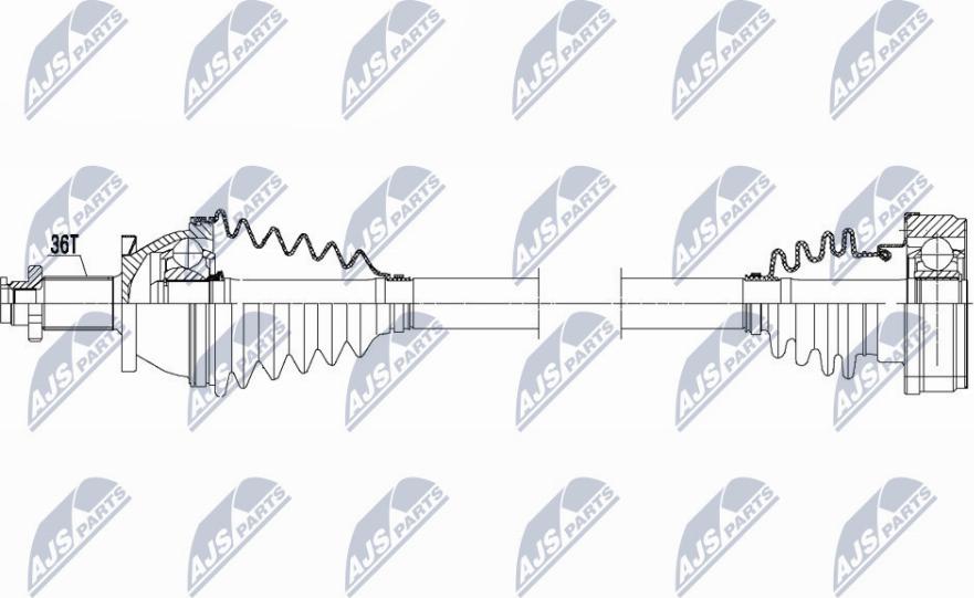 NTY NPW-VW-105 - Полуоска vvparts.bg