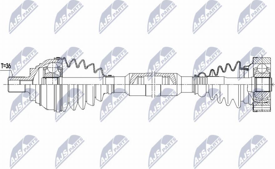 NTY NPW-VW-181 - Полуоска vvparts.bg