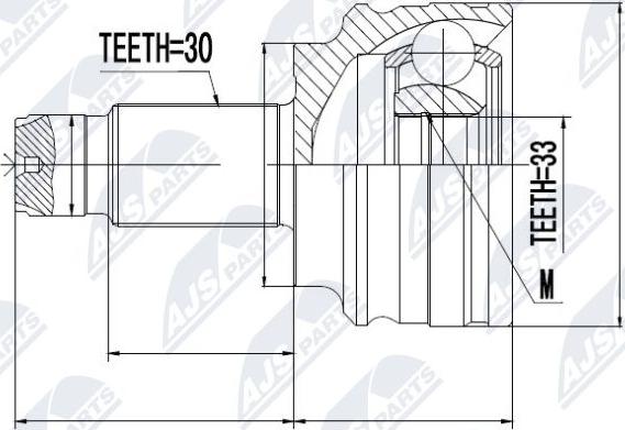 NTY NPZ-BM-000 - Каре комплект, полуоска vvparts.bg