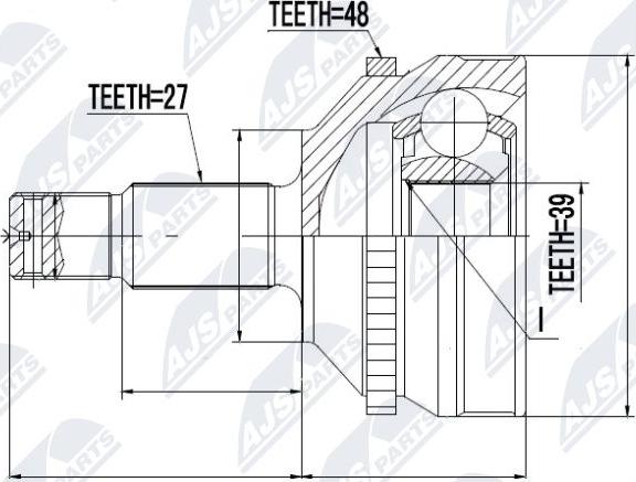 NTY NPZ-CT-004 - Каре комплект, полуоска vvparts.bg