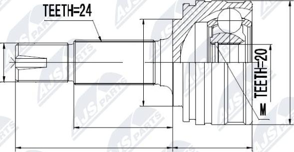 NTY NPZ-CT-012 - Каре комплект, полуоска vvparts.bg