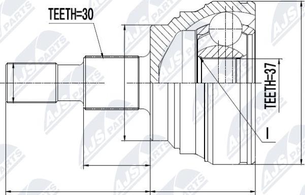 NTY NPZ-ME-014 - Каре комплект, полуоска vvparts.bg