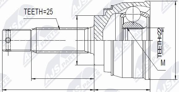 NTY NPZ-MS-001 - Каре комплект, полуоска vvparts.bg