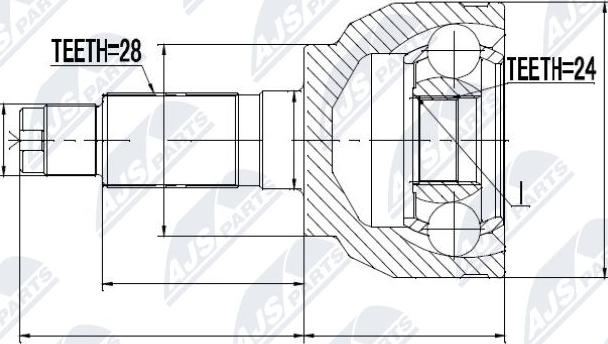 NTY NPZ-MZ-046 - Каре комплект, полуоска vvparts.bg