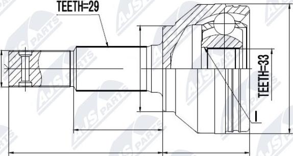 NTY NPZ-NS-082 - Каре комплект, полуоска vvparts.bg