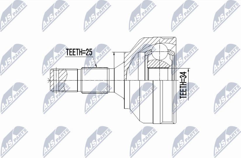 NTY NPZ-PE-030 - Каре комплект, полуоска vvparts.bg