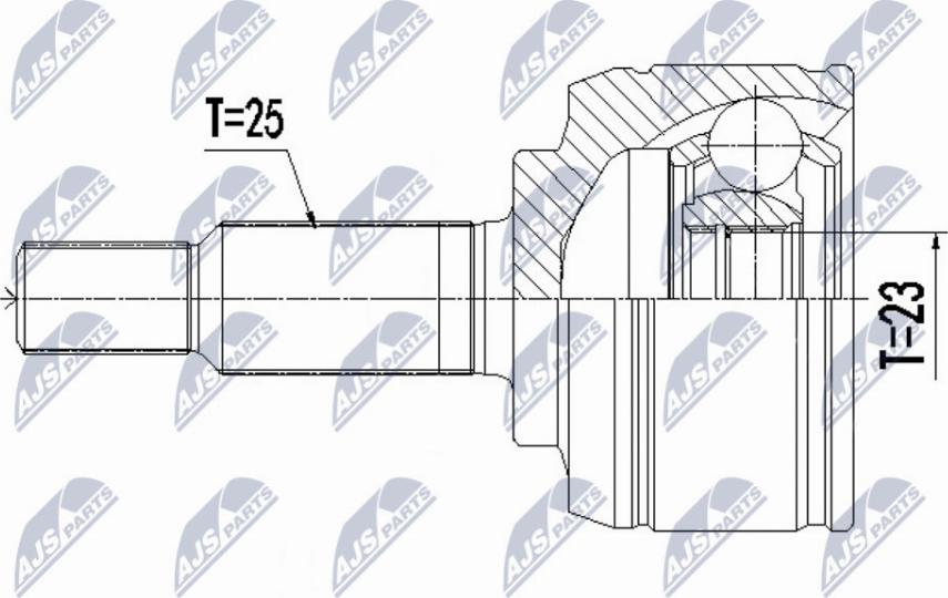 NTY NPZ-RE-062 - Каре комплект, полуоска vvparts.bg