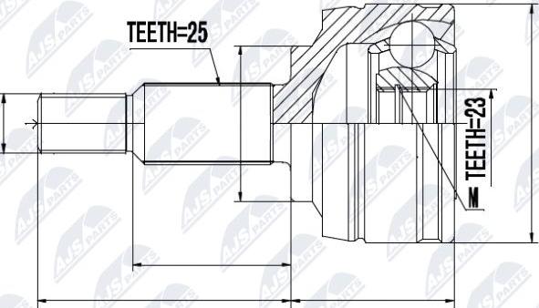 NTY NPZ-RE-002 - Каре комплект, полуоска vvparts.bg