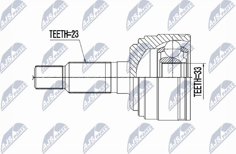 NTY NPZ-RE-007 - Каре комплект, полуоска vvparts.bg