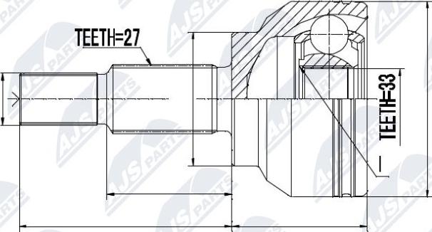 NTY NPZ-RE-034 - Каре комплект, полуоска vvparts.bg