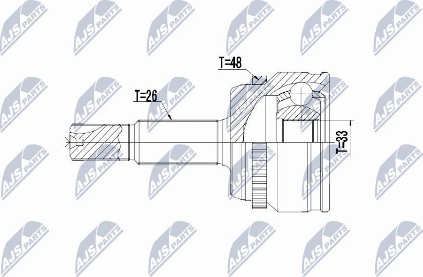 NTY NPZ-TY-103 - Каре комплект, полуоска vvparts.bg