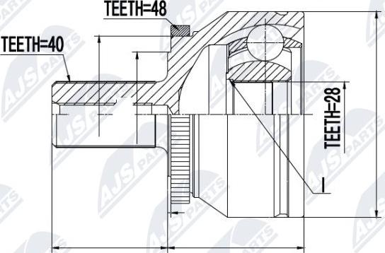 NTY NPZ-VV-019 - Каре комплект, полуоска vvparts.bg