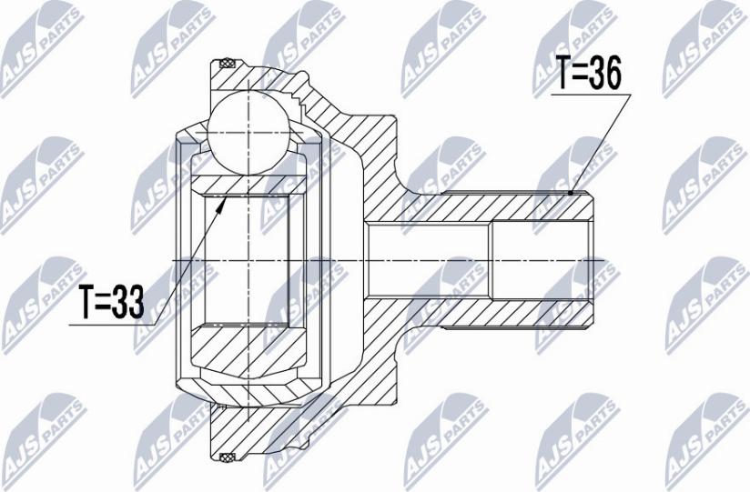 NTY NPZ-VW-043 - Каре комплект, полуоска vvparts.bg