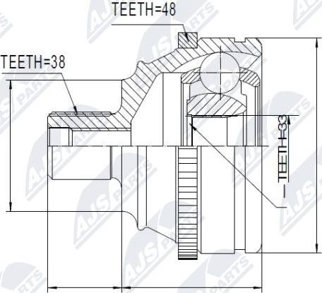 NTY NPZ-VW-006 - Каре комплект, полуоска vvparts.bg