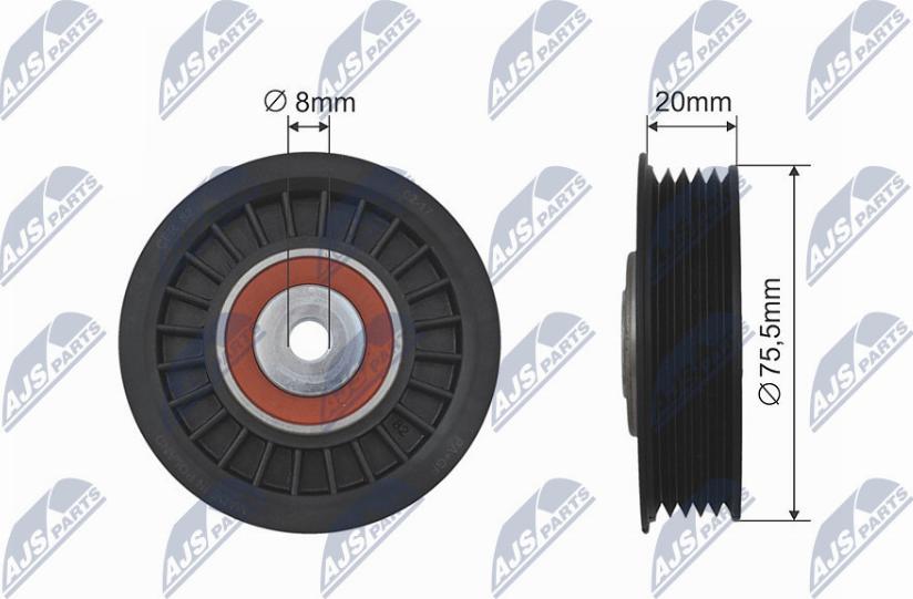 NTY RNK-AU-010 - Паразитна / водеща ролка, пистов ремък vvparts.bg