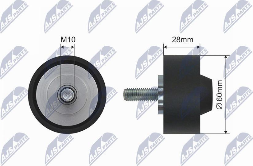 NTY RNK-AU-039 - Паразитна / водеща ролка, канален ремък vvparts.bg