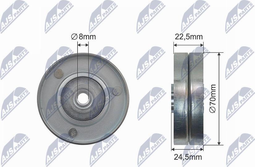 NTY RNK-BM-039 - Паразитна / водеща ролка, канален ремък vvparts.bg