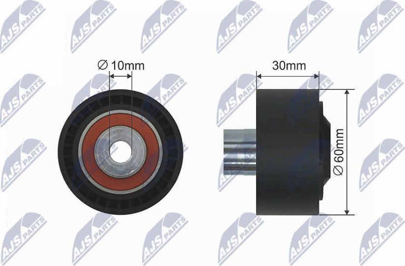 NTY RNK-CT-040 - Обтящна ролка, клинов ремък vvparts.bg