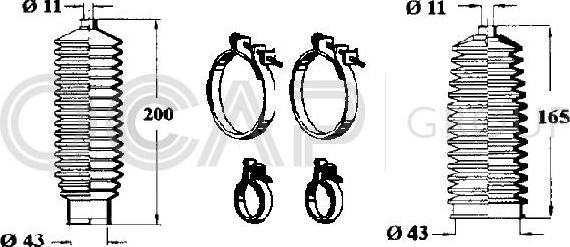 OCAP 0900641 - Комплект маншон, кормилно управление vvparts.bg