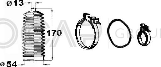 OCAP 0901448 - Комплект маншон, кормилно управление vvparts.bg