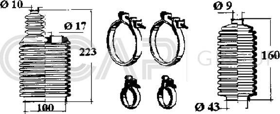 OCAP 0902521 - Комплект маншон, кормилно управление vvparts.bg